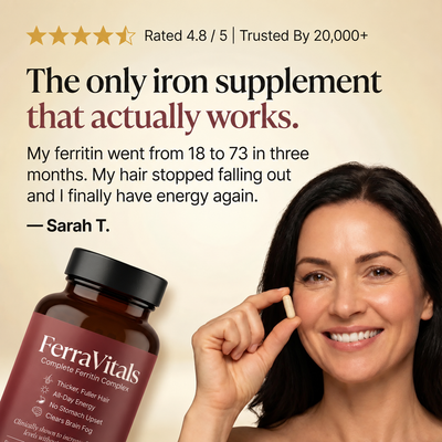 FerraVitals Complete Ferritin Complex – 60 Veggie Capsules